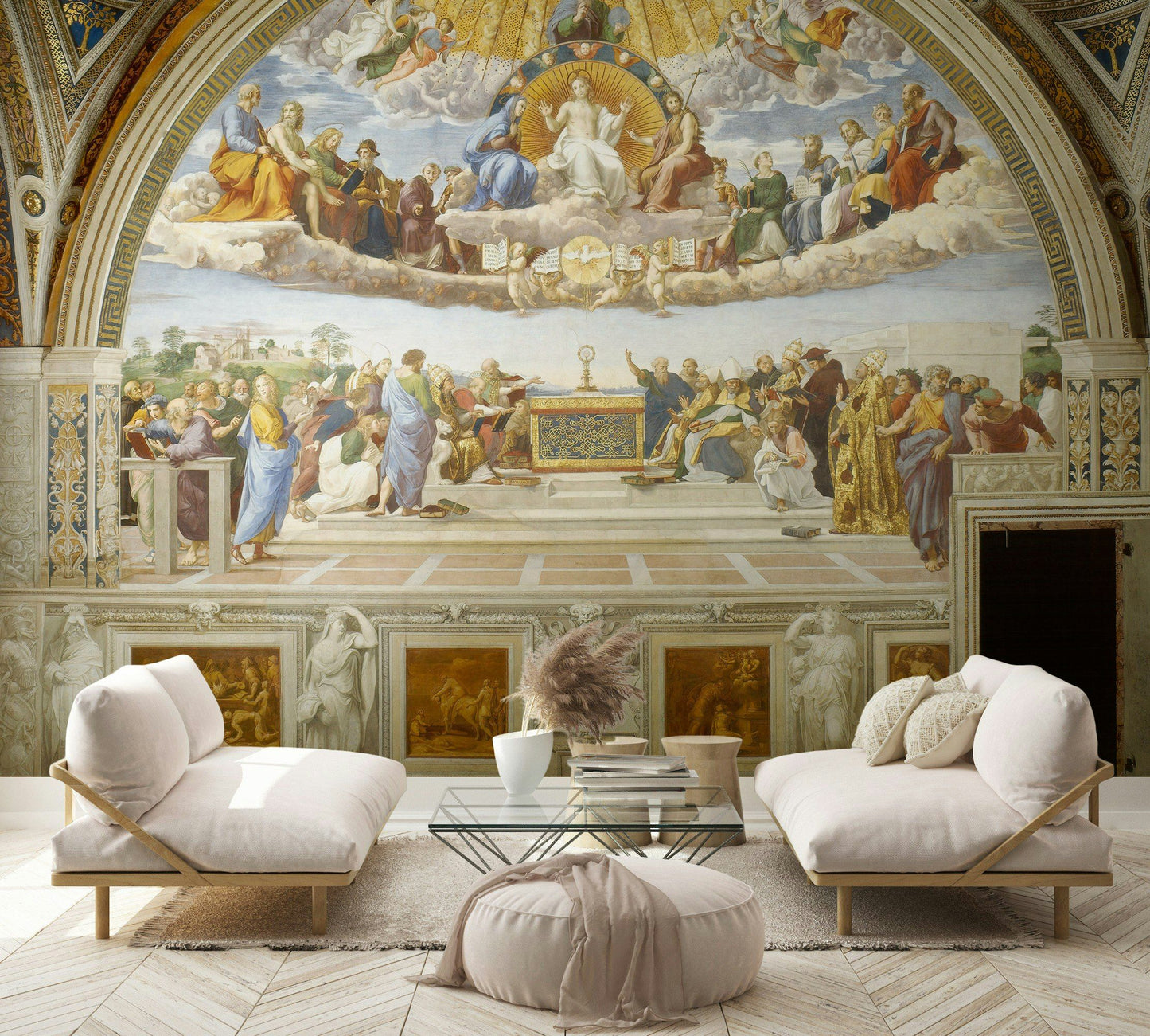 Religious Fresco Wallpaper Raphael Renaissance Wall Mural