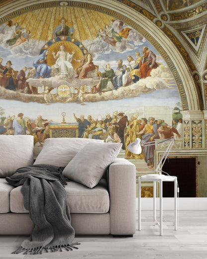 Beige Classical Renaissance Art Wall Mural