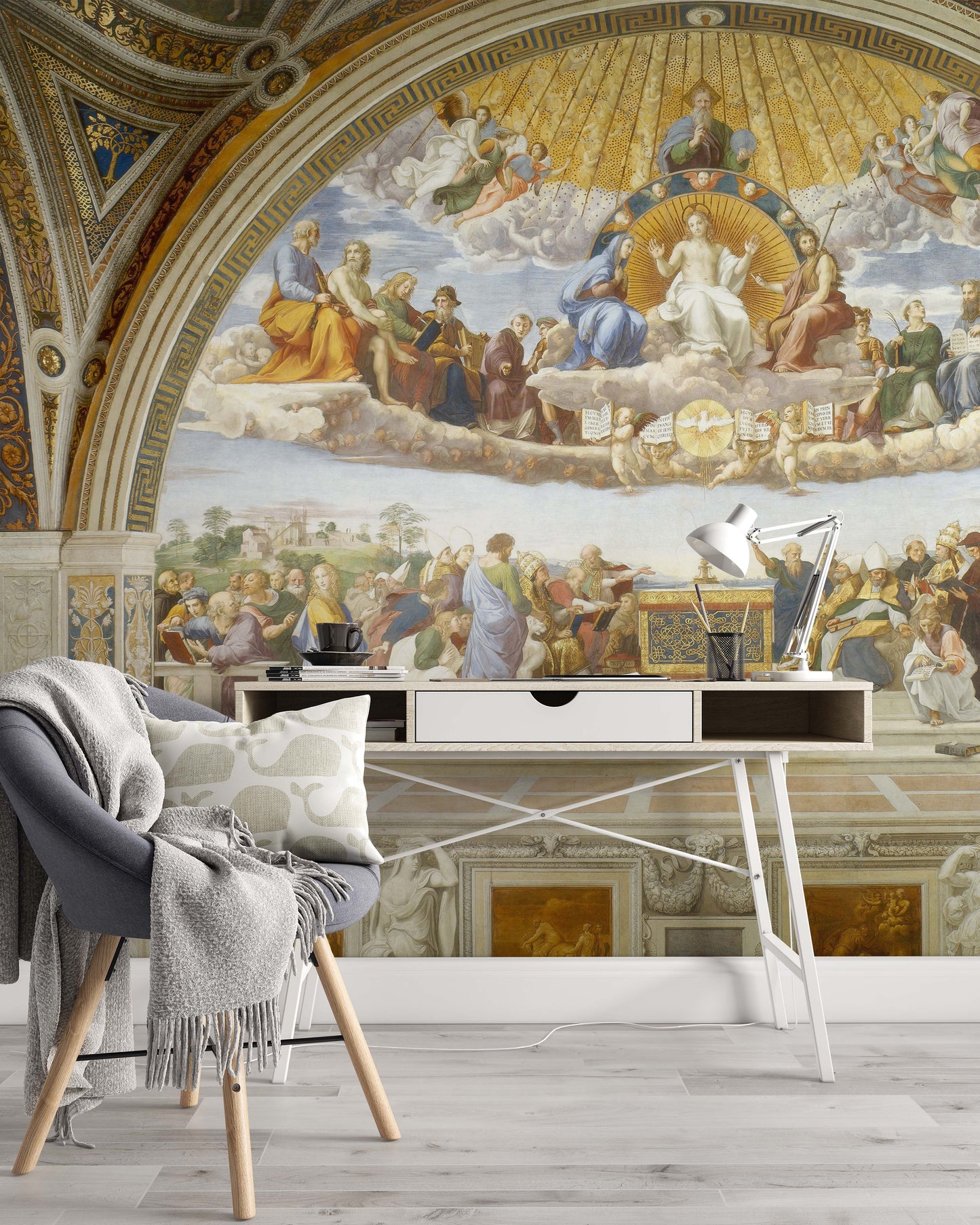 Religious Fresco Wallpaper Raphael Renaissance Wall Mural