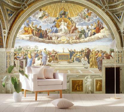 Beige Classical Renaissance Art Wall Mural