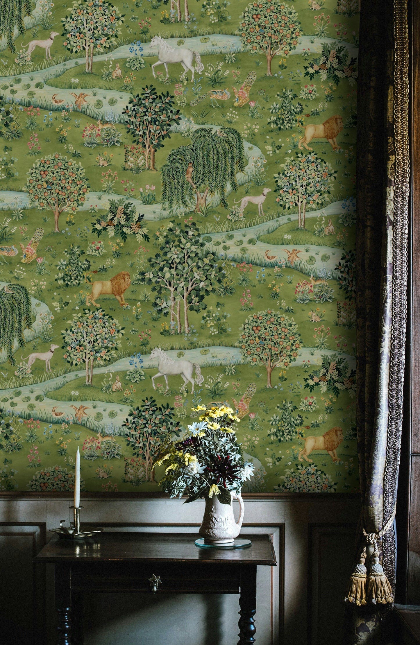 William Morris Owl & Willow Wallpaper Classic Art Nouveau Mural