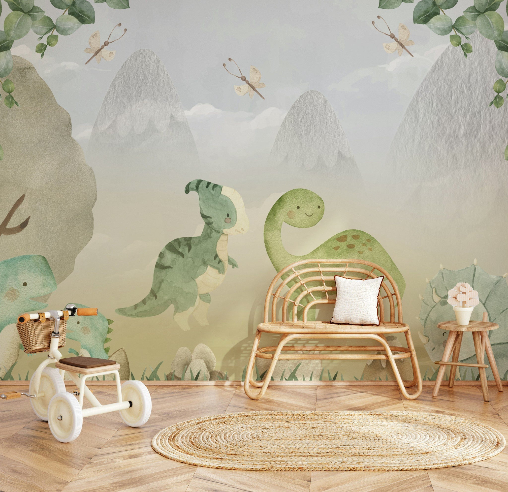Dinosaur Landscape Wallpaper Kids Room Wall Mural