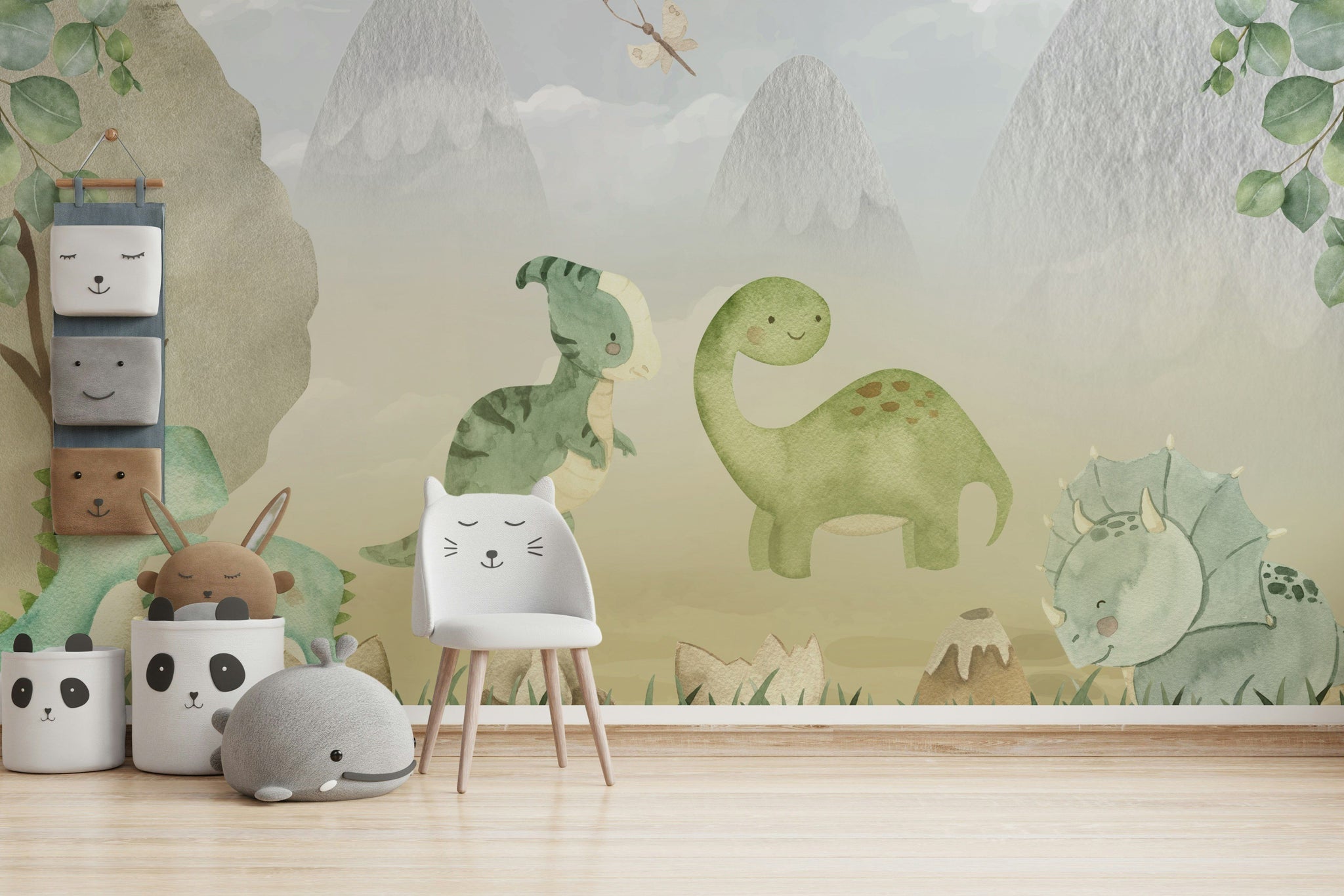 Dinosaur Landscape Wallpaper Kids Room Wall Mural