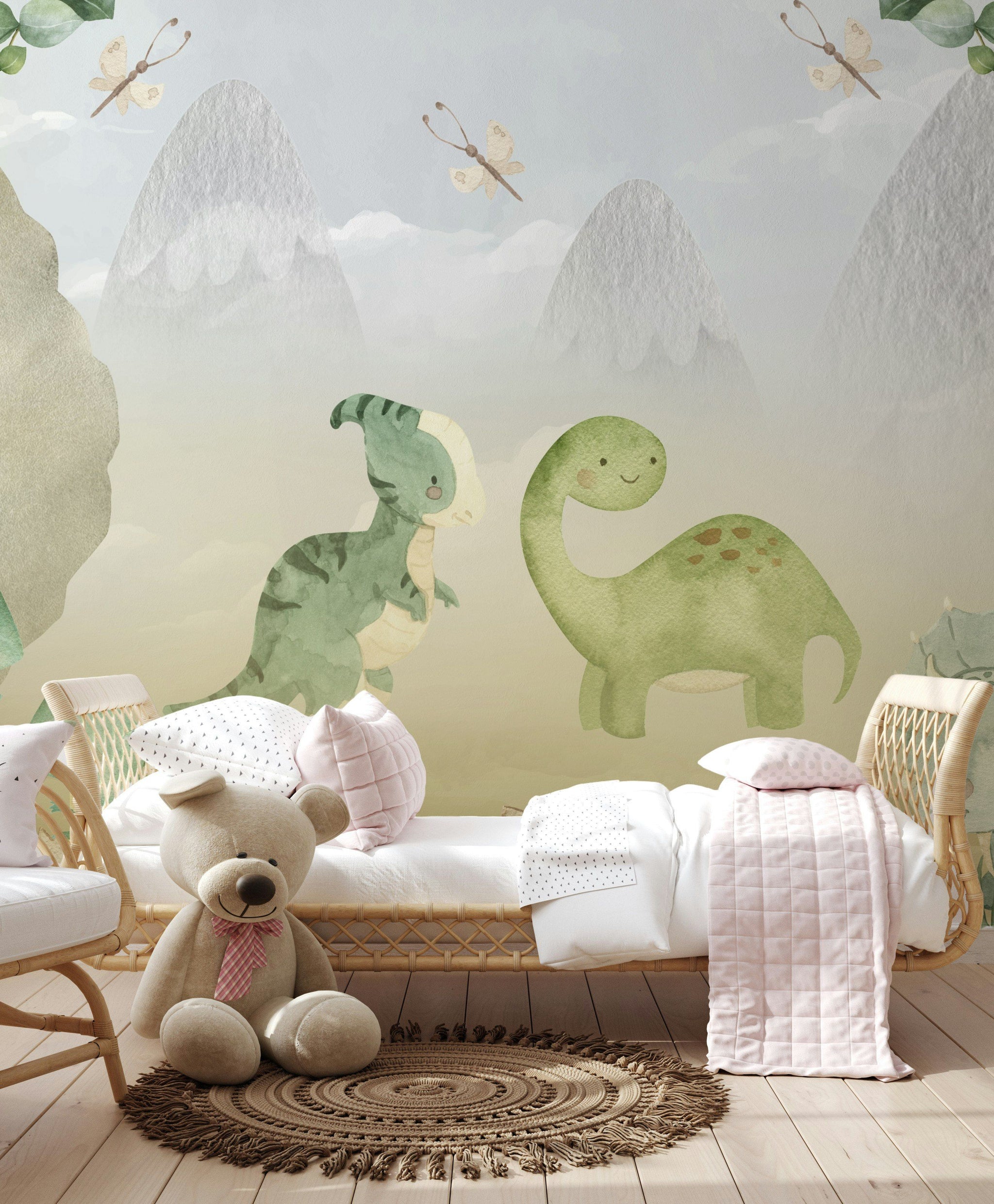 Dinosaur Landscape Wallpaper Kids Room Wall Mural