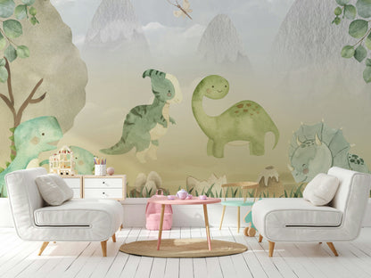 Dinosaur Landscape Wallpaper Kids Room Wall Mural