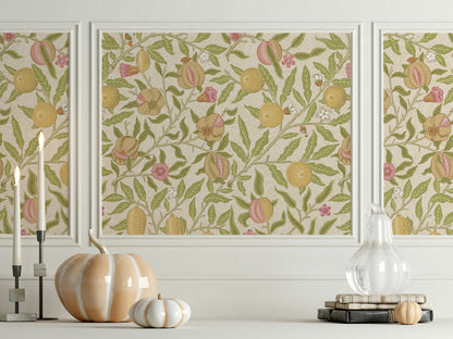 Fruit Tree Wallpaper Vintage Botanical Pattern Wall Mural