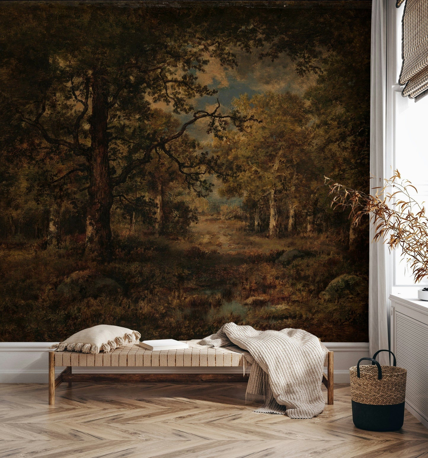 Forest Landscape Wallpaper Woodland Tree Canopy Wall Mural