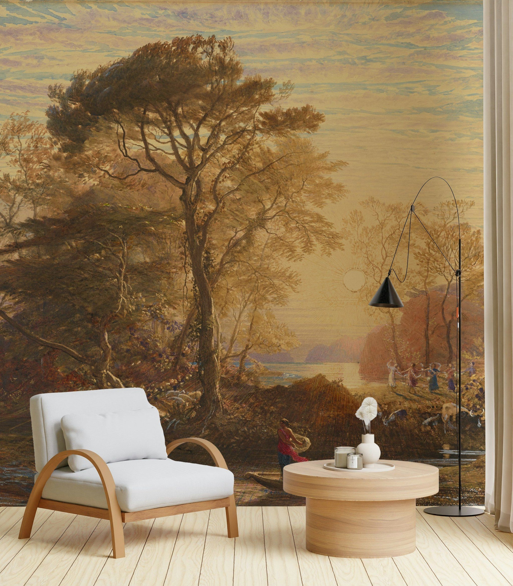 Golden Look Hour Landscape Nature Wall Mural