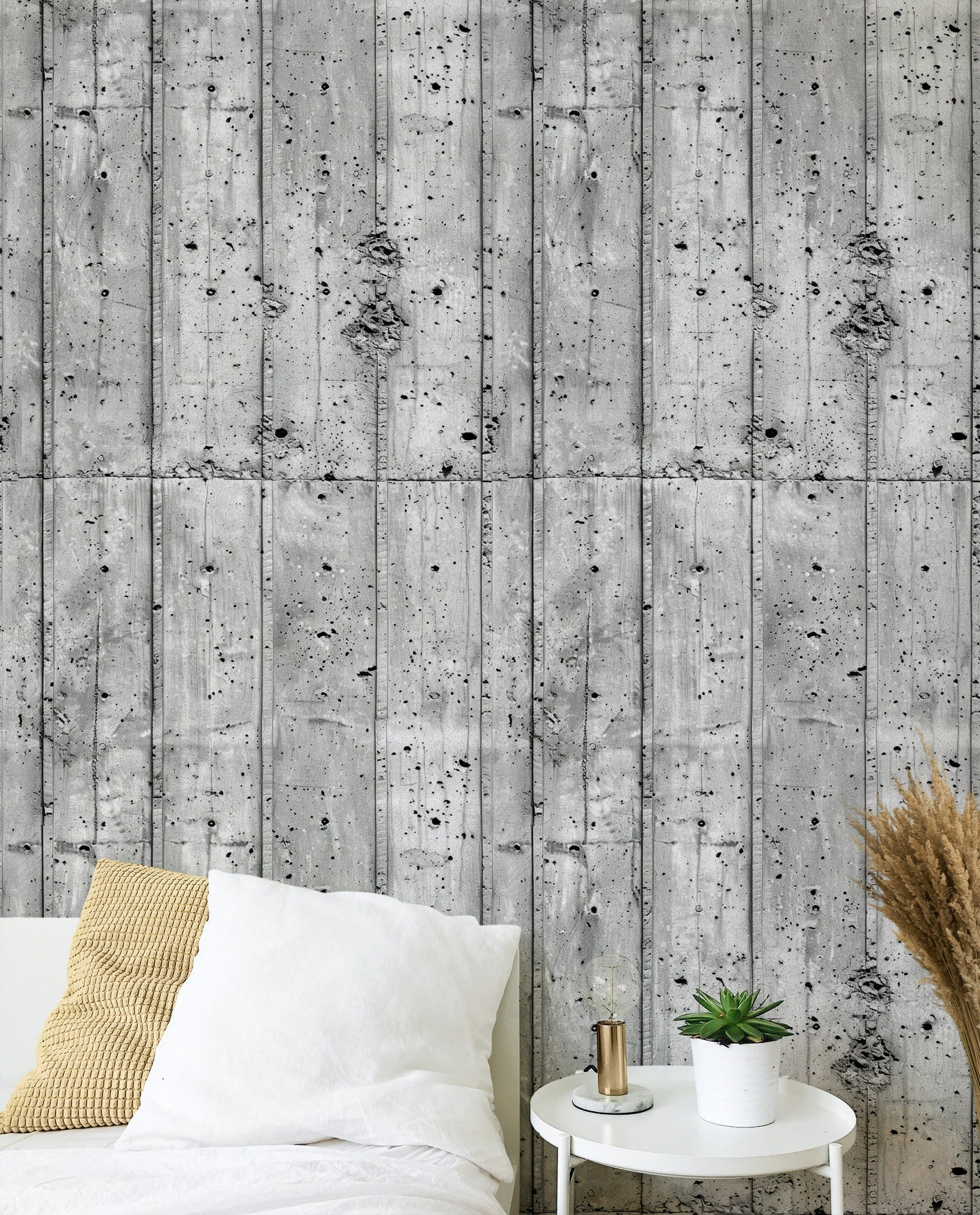 Rustic Wood Plank Wallpaper Gray Faux Wood Wall Mural