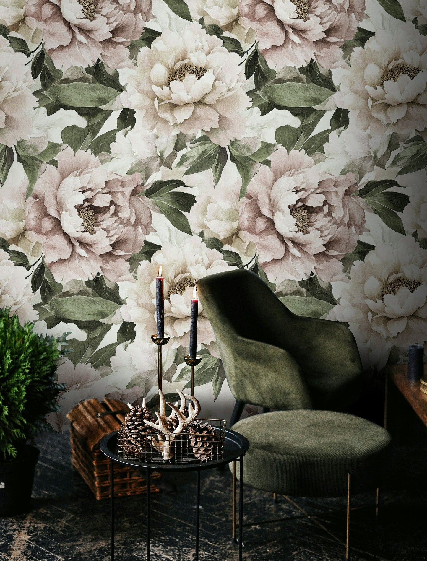 Peony Wallpaper Large Floral Wall Mural Flower Pattern Roll