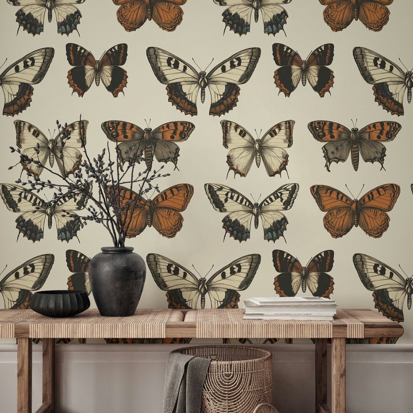 Vintage Butterfly Wallpaper Retro Wall Mural
