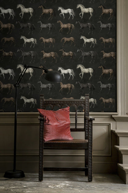 Dark Charcoal Horse Silhouette Wallpaper