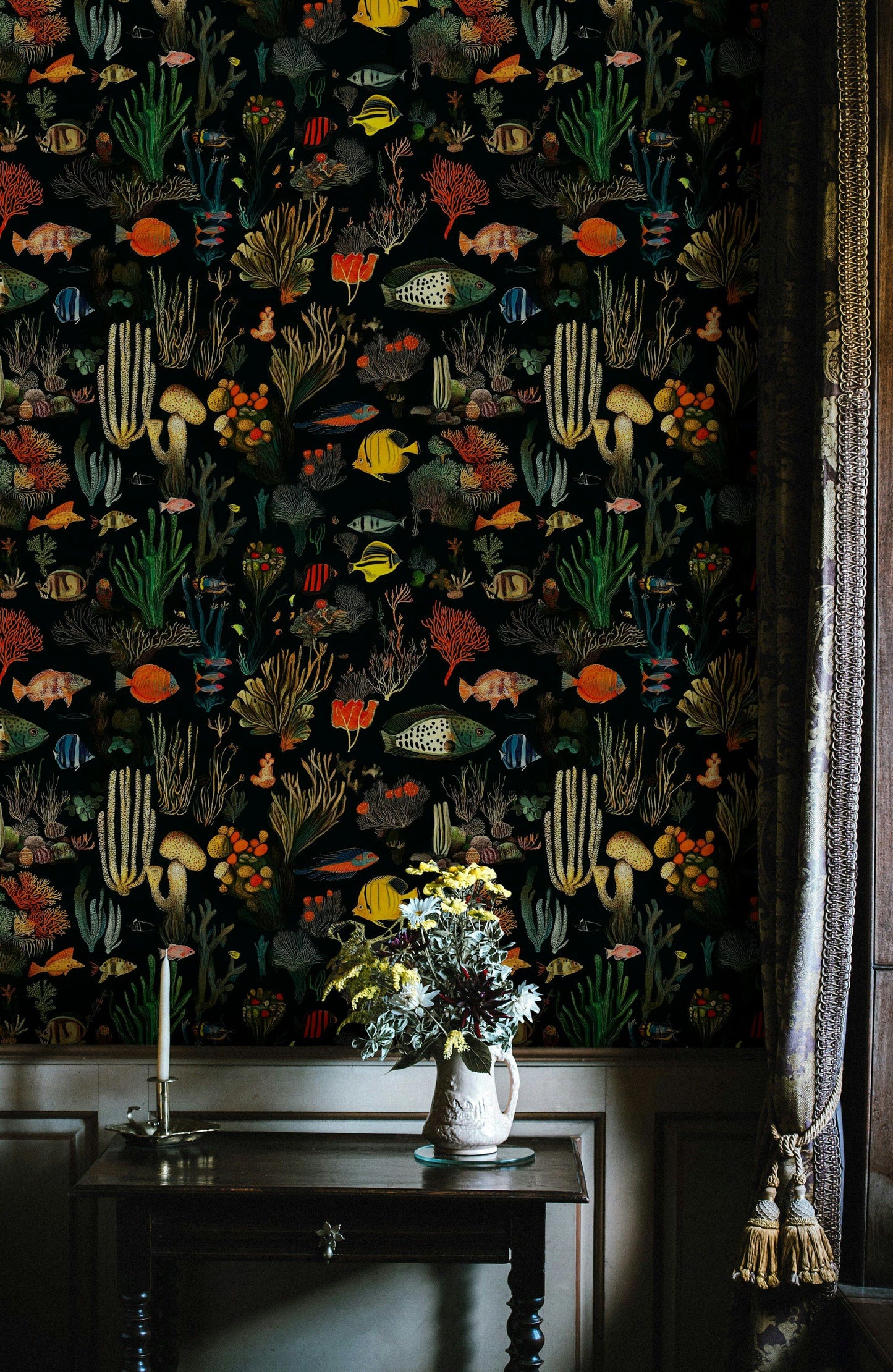 Vibrant Underwater Wallpaper Colorful Fish and Coral Design