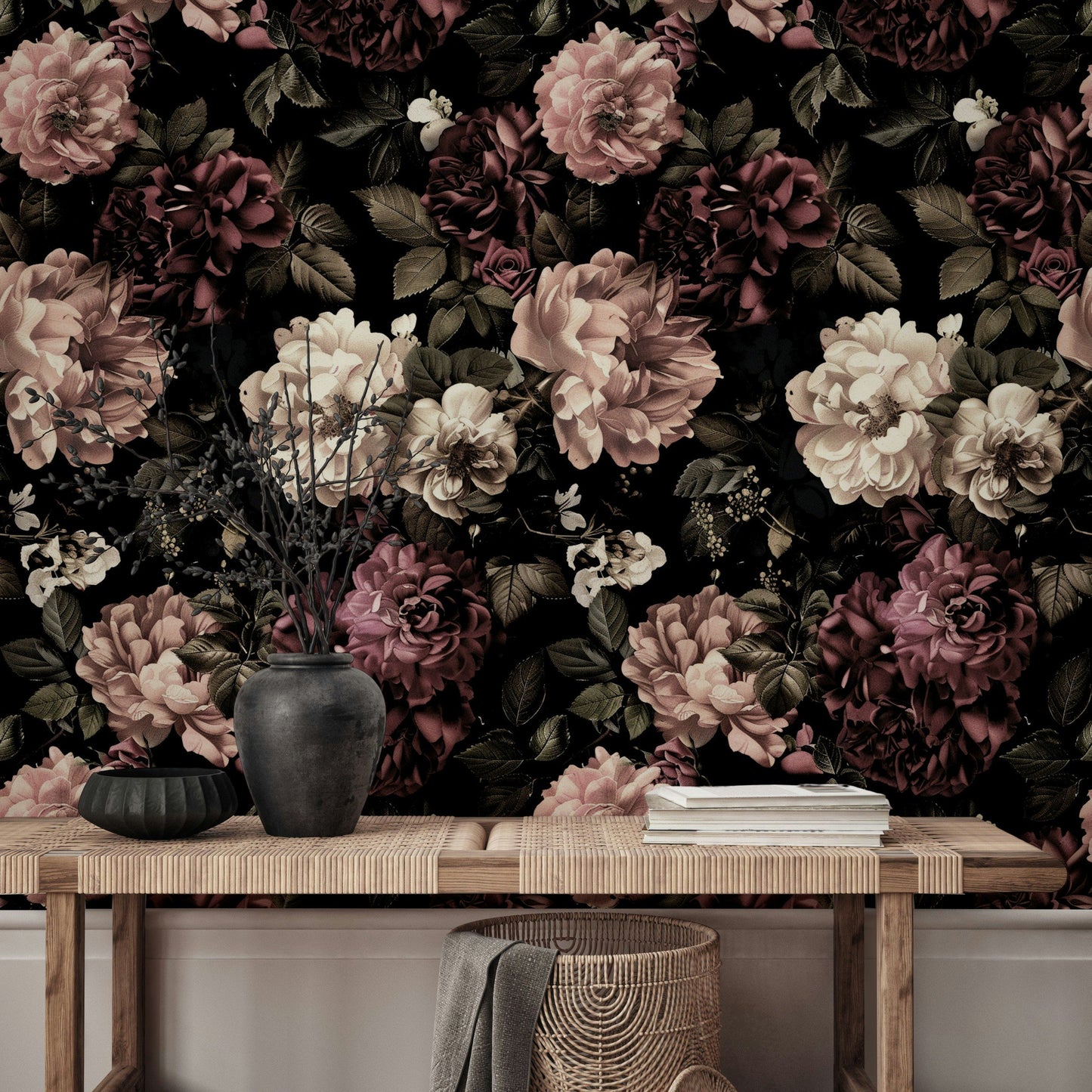 Vintage Floral Wallpaper Spring Flower Roll