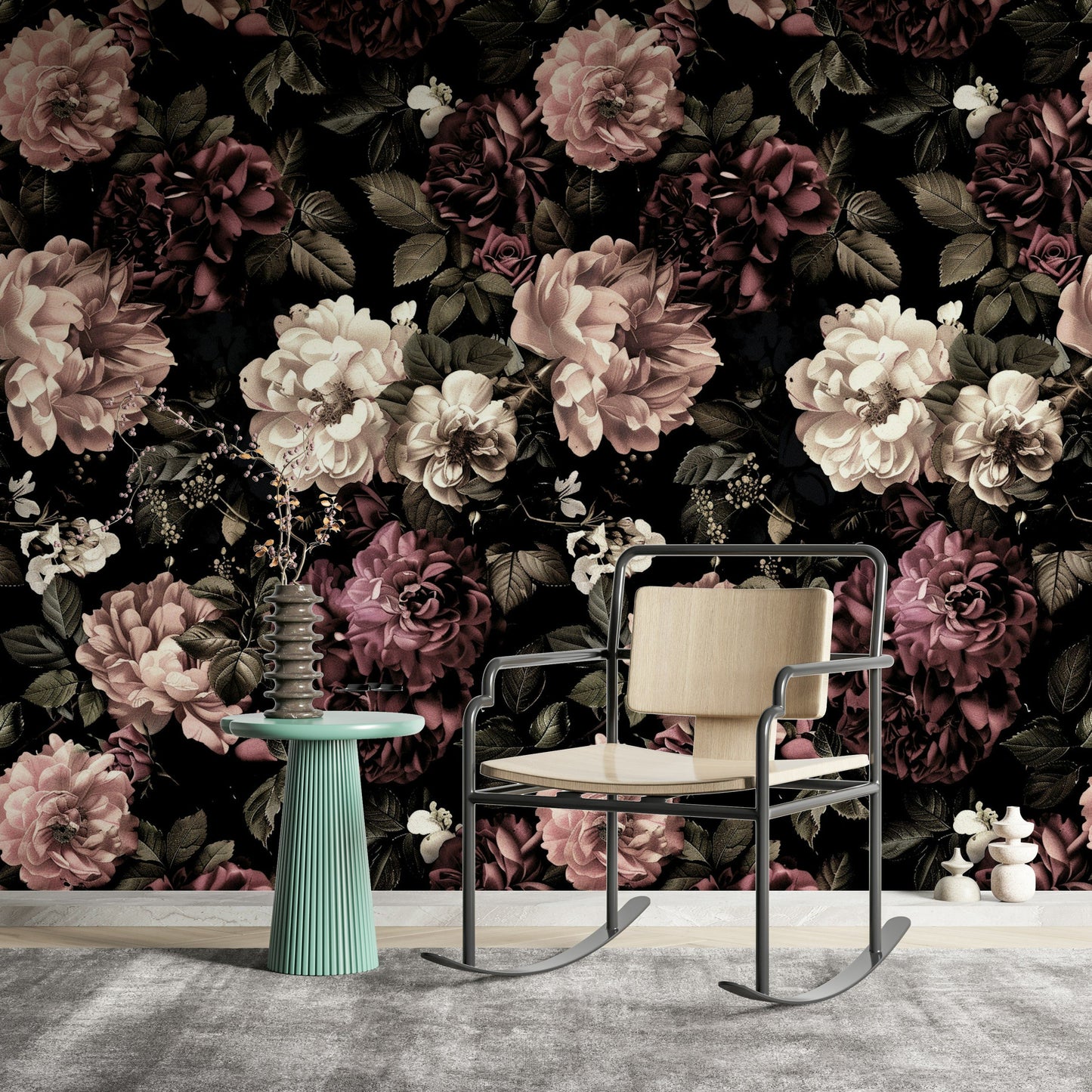 Vintage Floral Wallpaper Spring Flower Roll