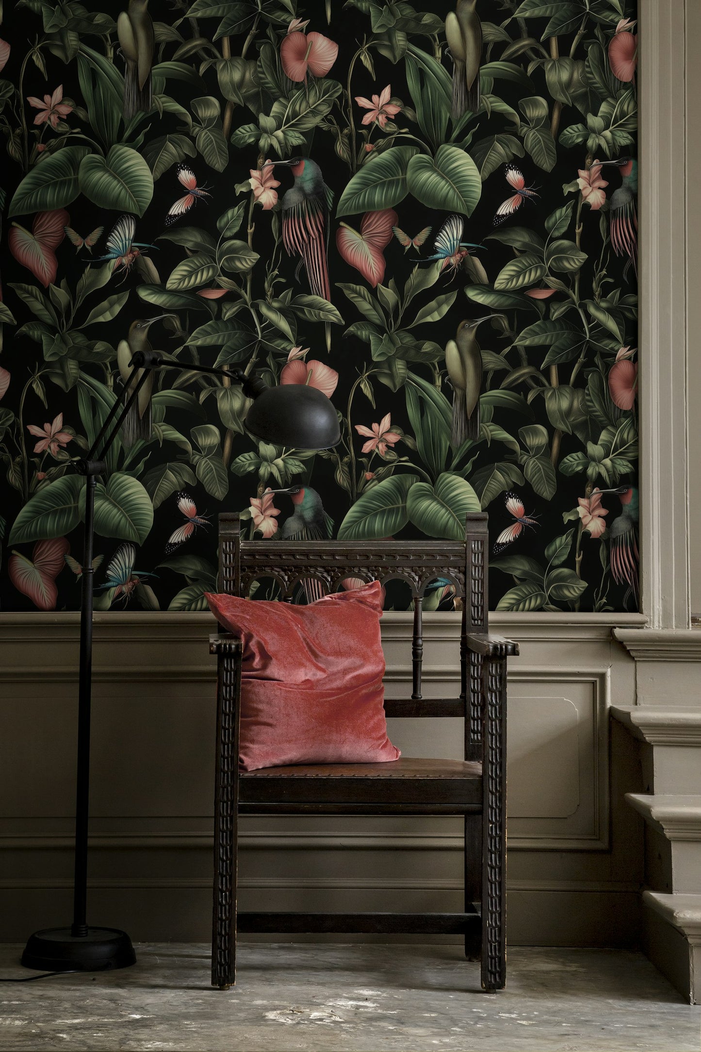Tropical Nocturnal Paradise Wallpaper Exotic Birds Wall Mural