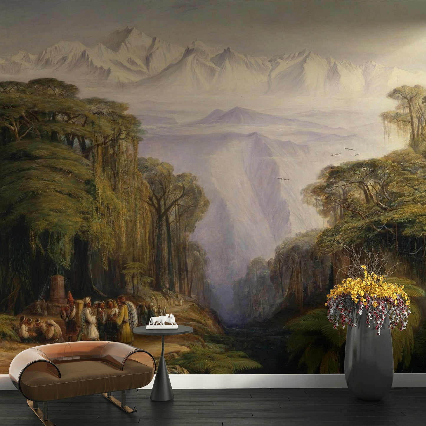 Himalayan Jungle Wallpaper Misty Mountains Wall Mural