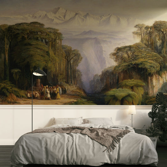 Himalayan Jungle Wallpaper Misty Mountains Wall Mural