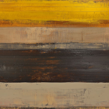 Warm Mustard and Chocolate Horizontal Abstract Wallpaper