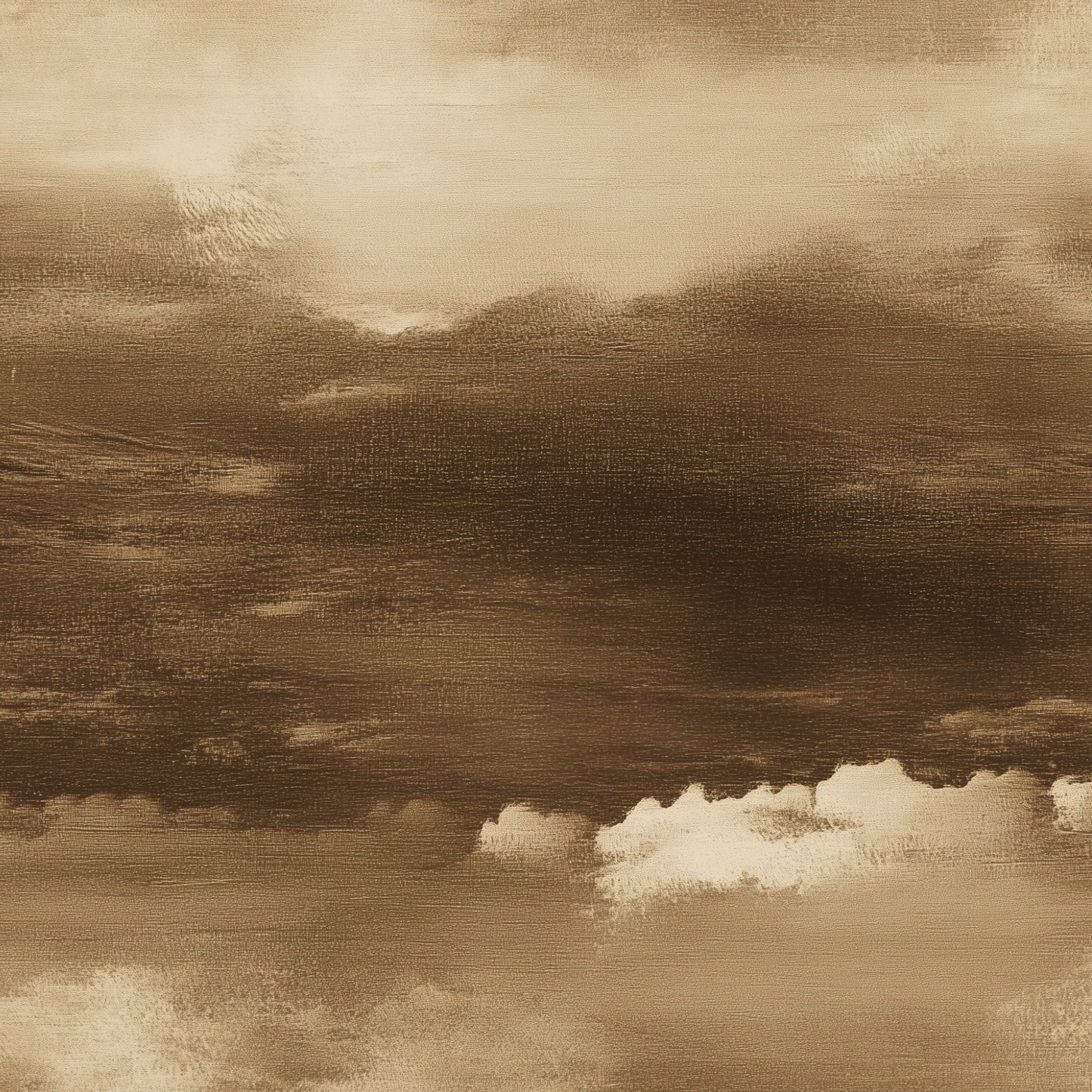 Sepia Cloud Wallpaper Dramatic Sky Mural Vintage Style