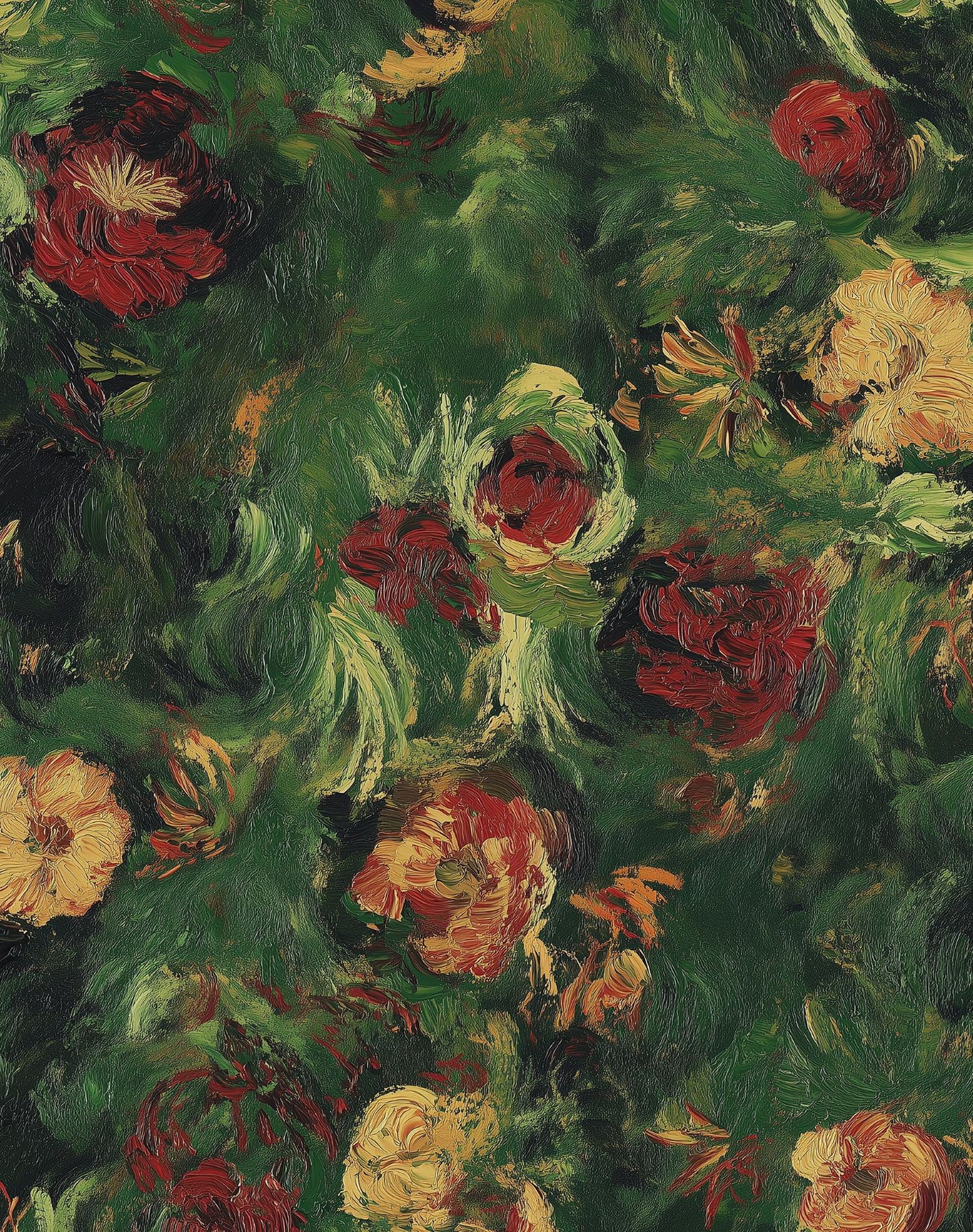 Impressionist Floral Wallpaper Bold Artistic Design