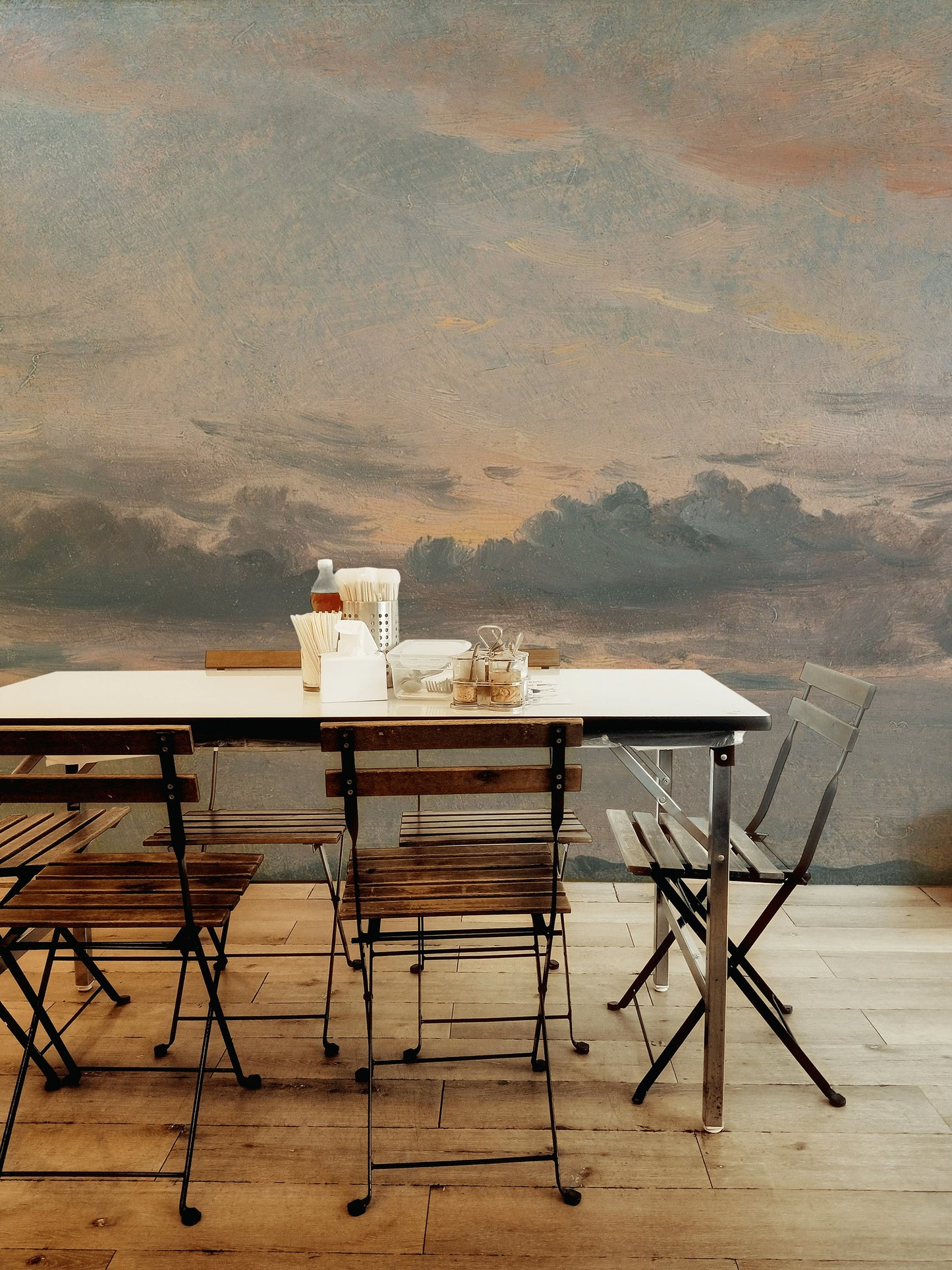 Cloudy Sky Wallpaper Soft Pastel Horizon Wall Mural