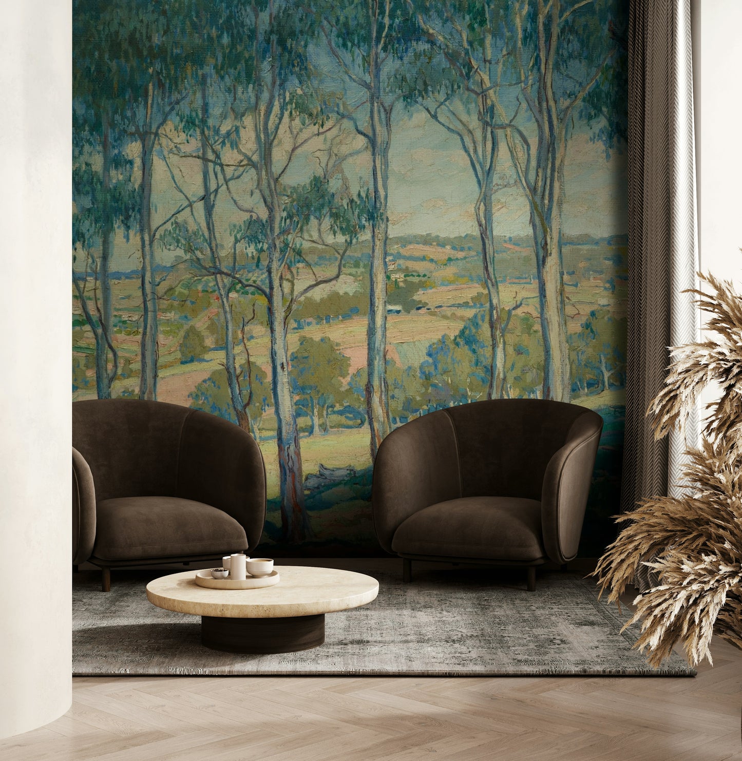 Through the GuTrees Toongabbie Wallpaper Scenic Wall Mural