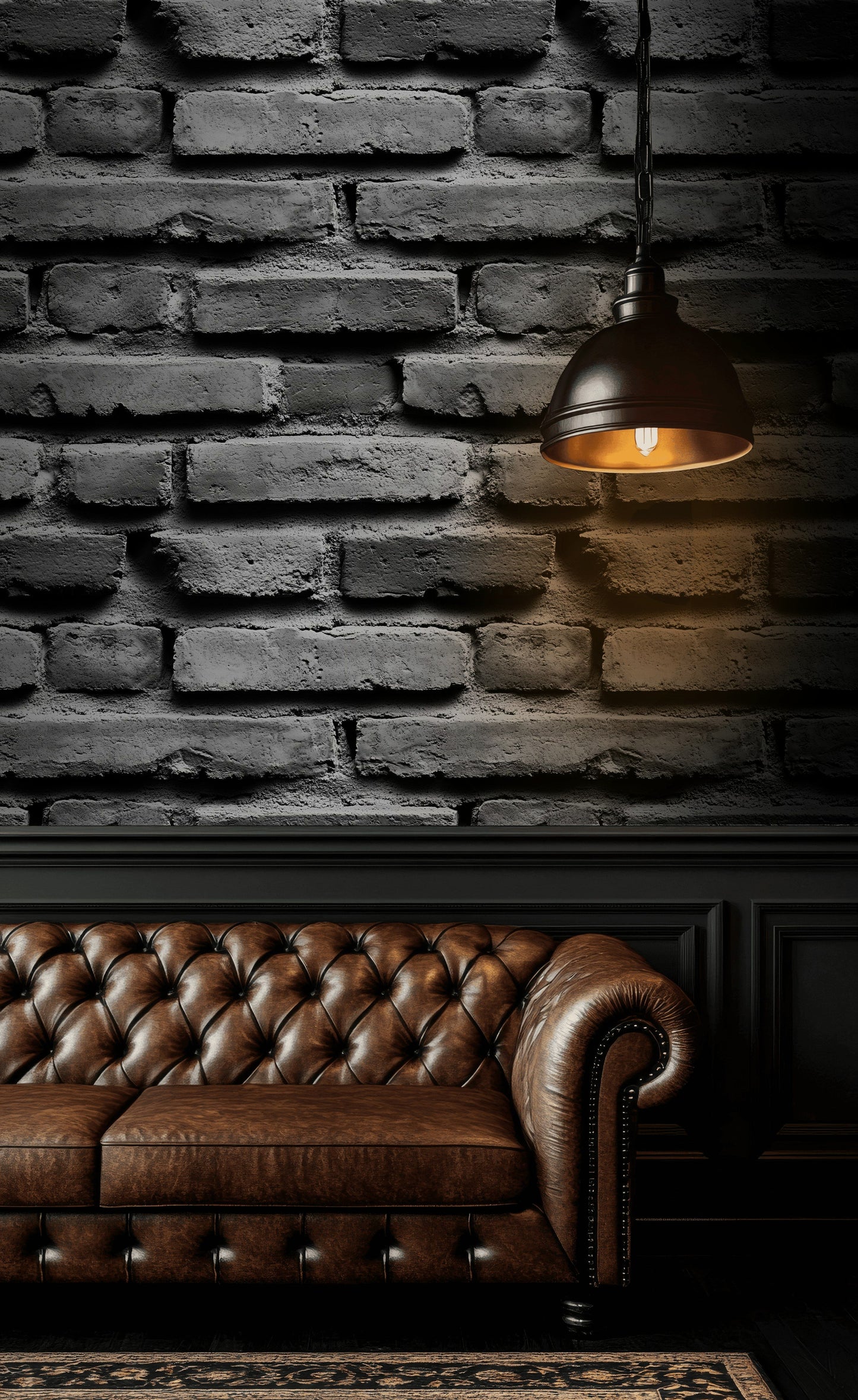 Urban Industrial Gray Brick Wallpaper Removable Wall Mural