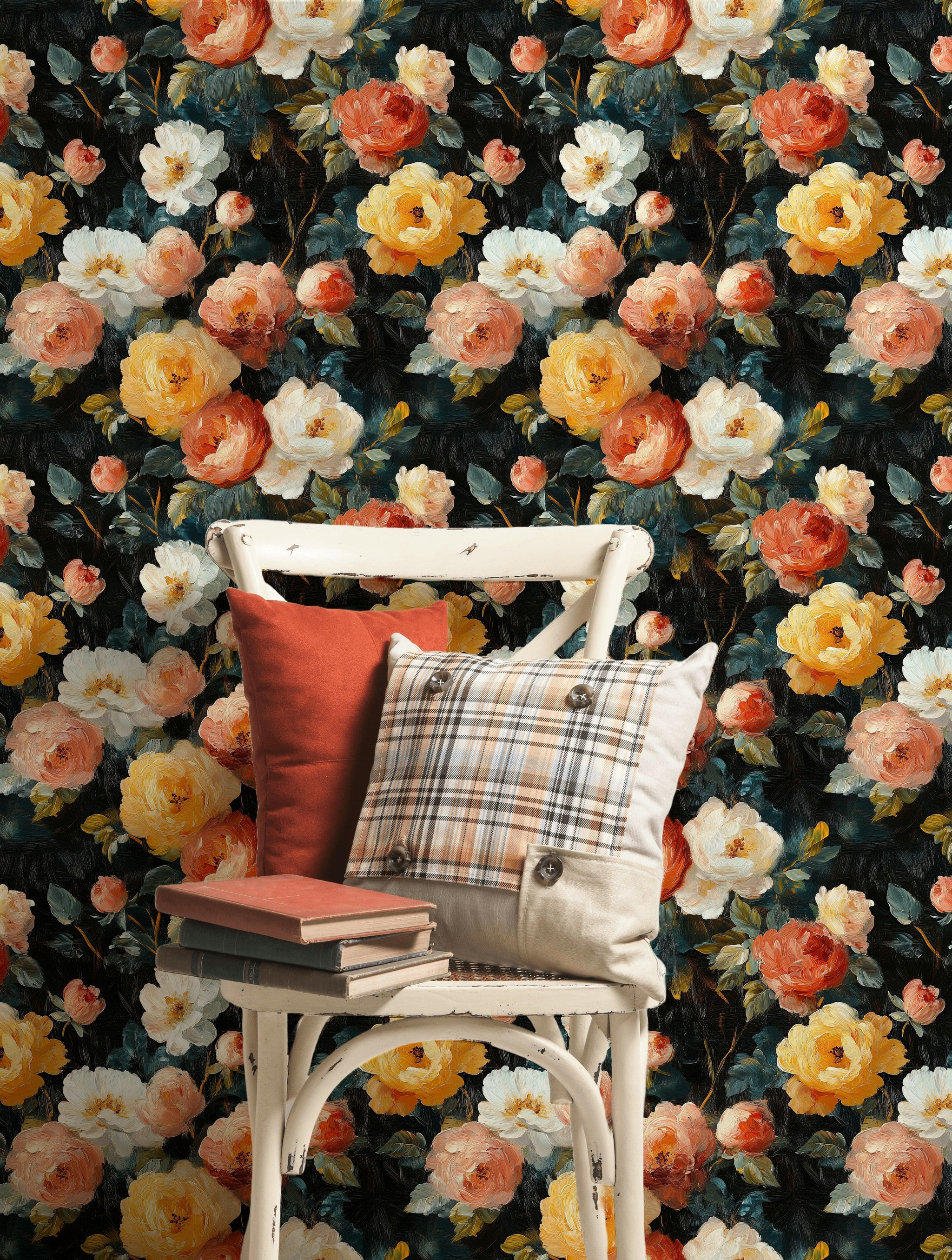 Bold Multicolor Rose Bouquet Wallpaper