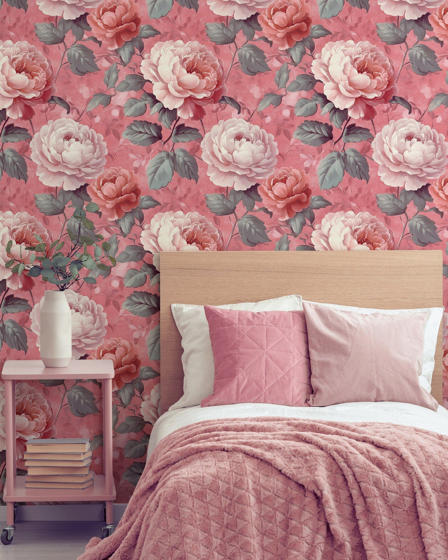 Romantic Peony Wallpaper Pink Floral Wall Mural