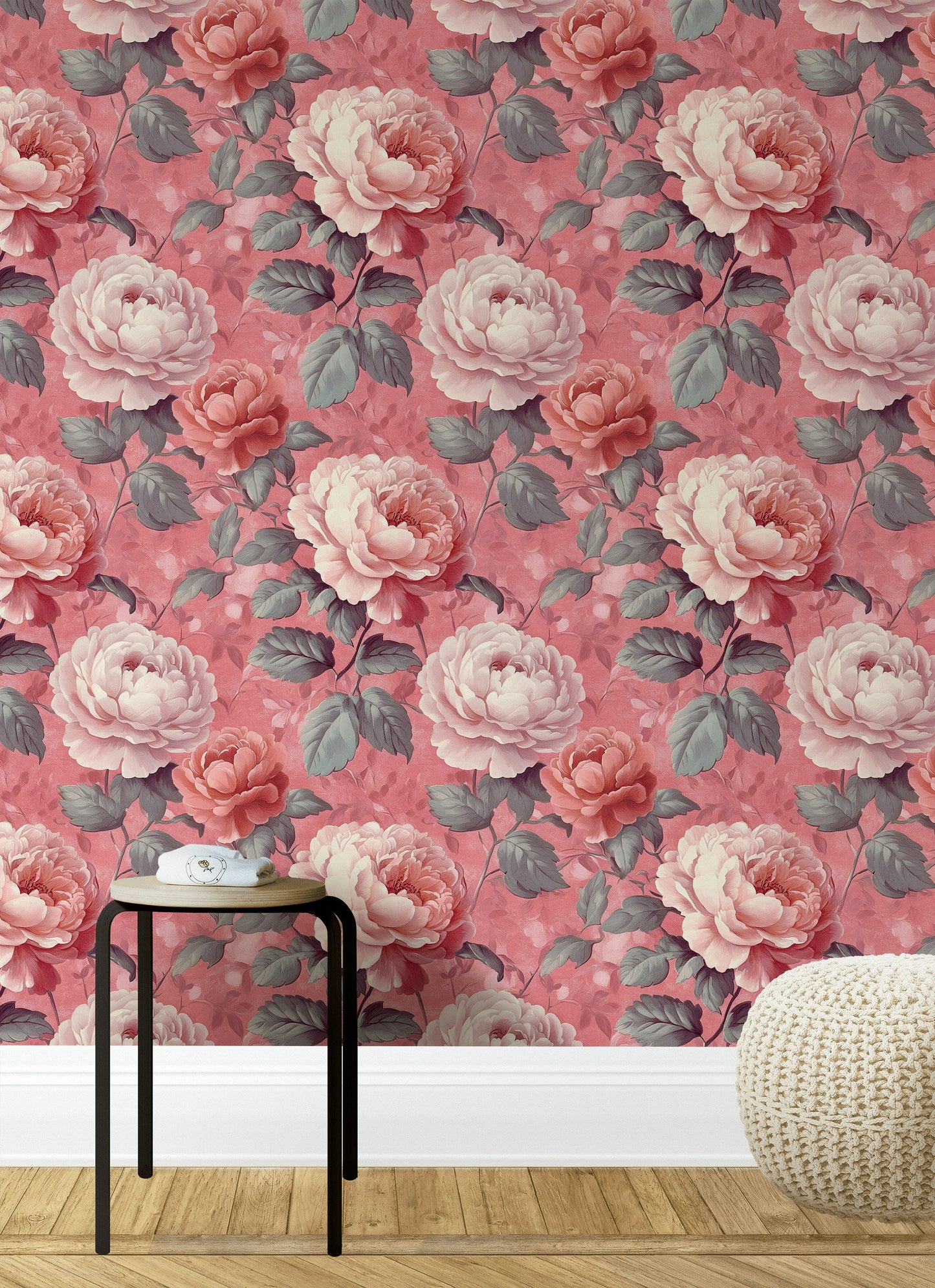 Romantic Peony Wallpaper Pink Floral Wall Mural