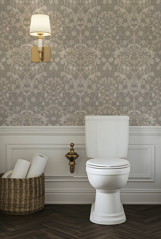 Vintage Floral Wallpaper Neutral Botanical Pattern Wall Mural