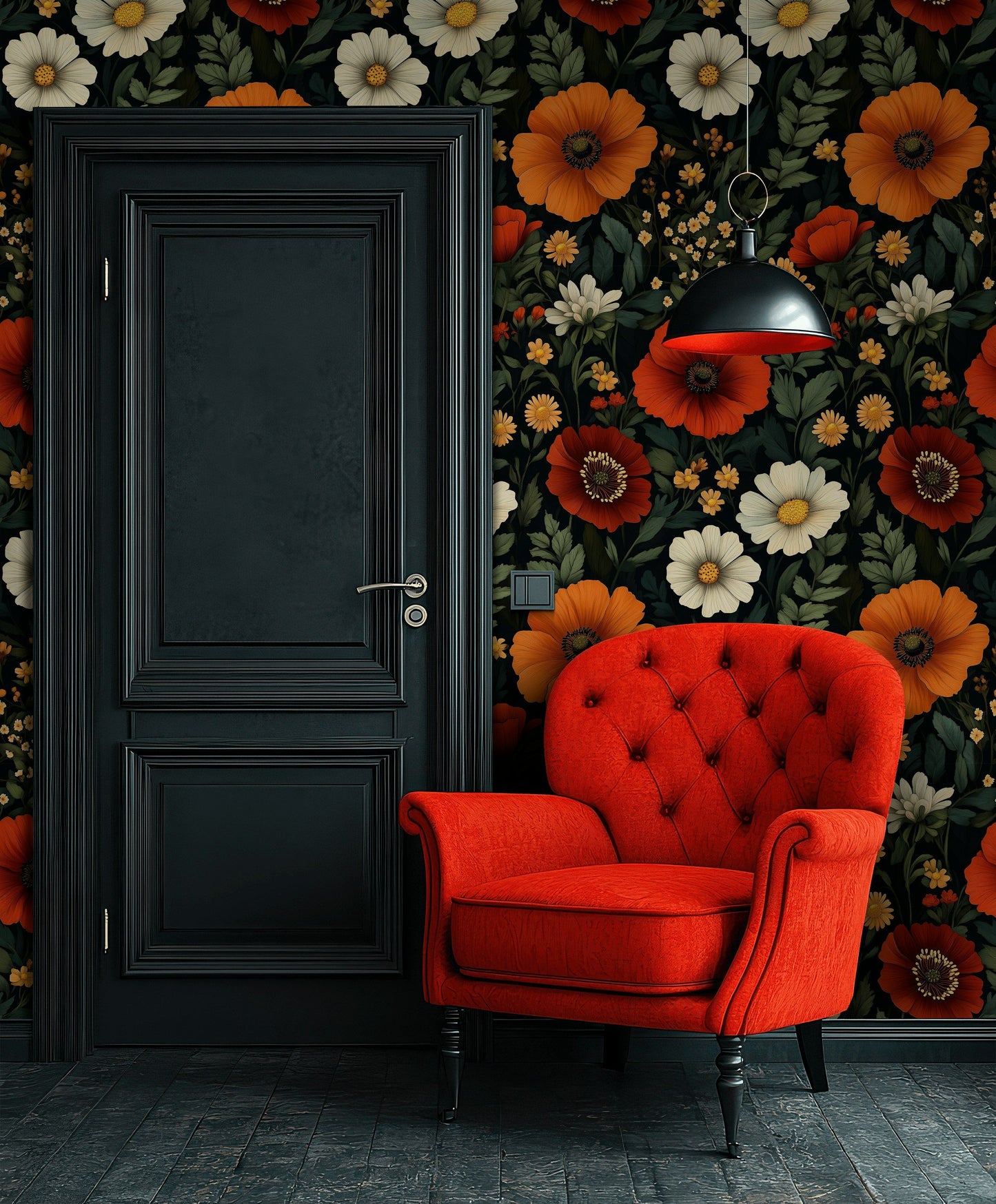 Floral Wallpaper Vintage Botanical Wall Mural