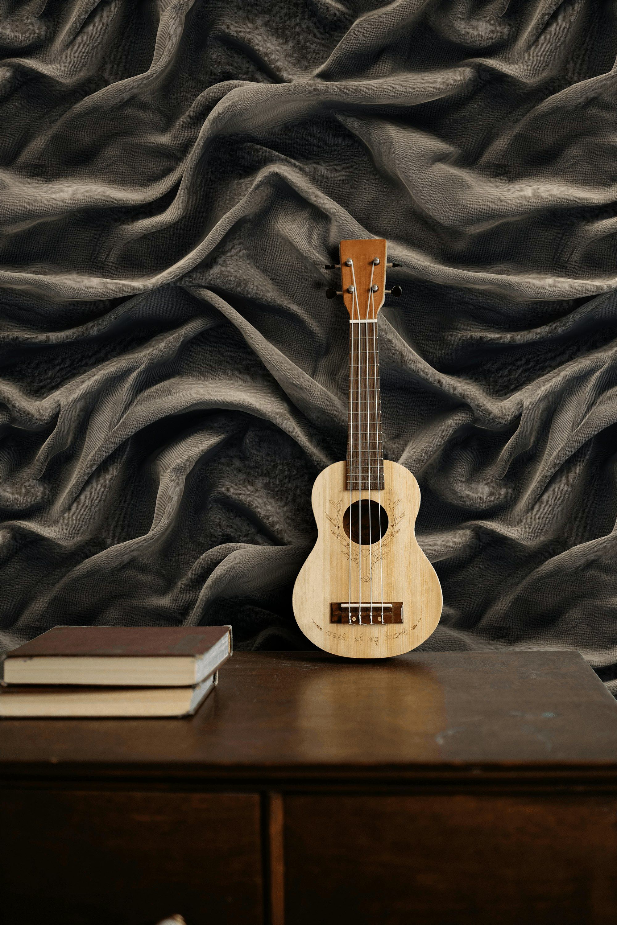 Dark Abstract Draped Texture Wallpaper