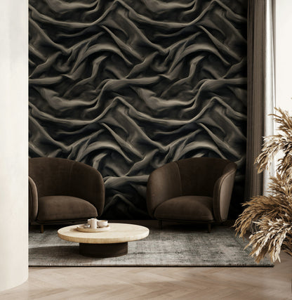 Dark Abstract Draped Texture Wallpaper
