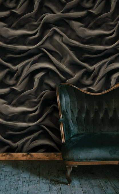 Dark Abstract Draped Texture Wallpaper