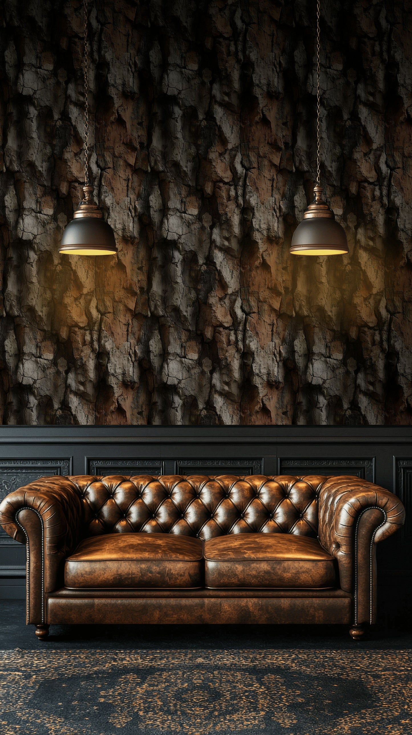 Realistic Tree Bark Texture Wallpaper Rustic Wood Wall Mural