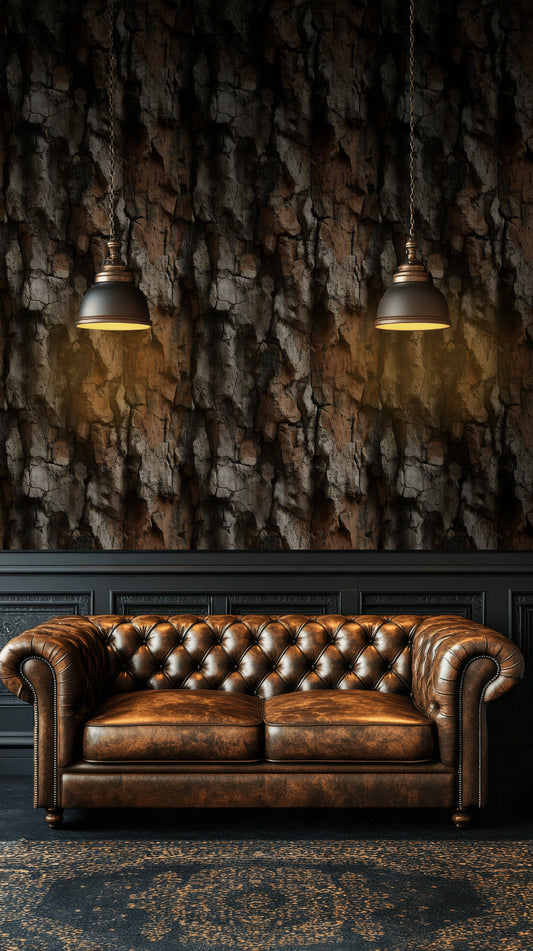 Realistic Tree Bark Texture Wallpaper Rustic Wood Wall Mural