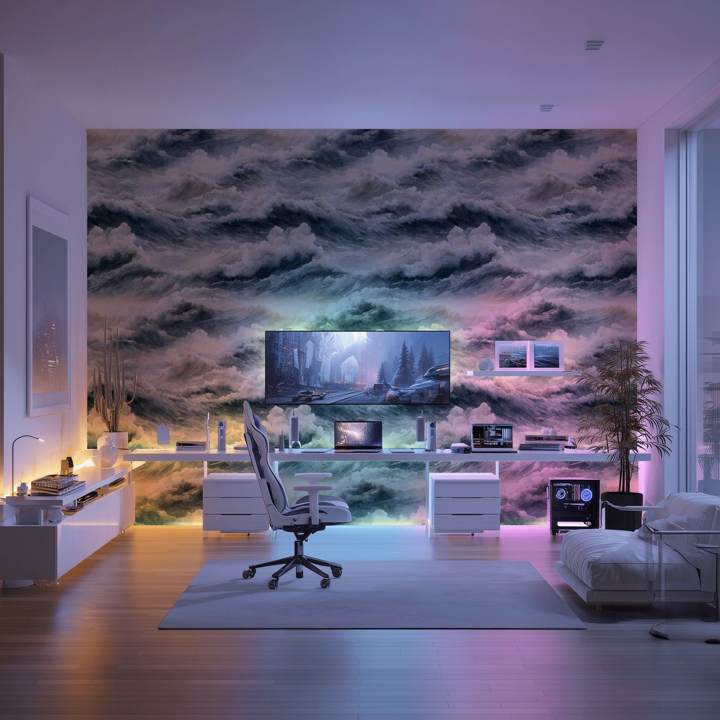 Ocean Waves Wallpaper Blue Water Wall Mural