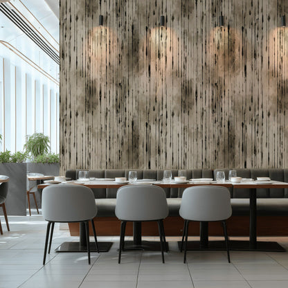 Textured Beige Vertical Stripes Abstract Wallpaper