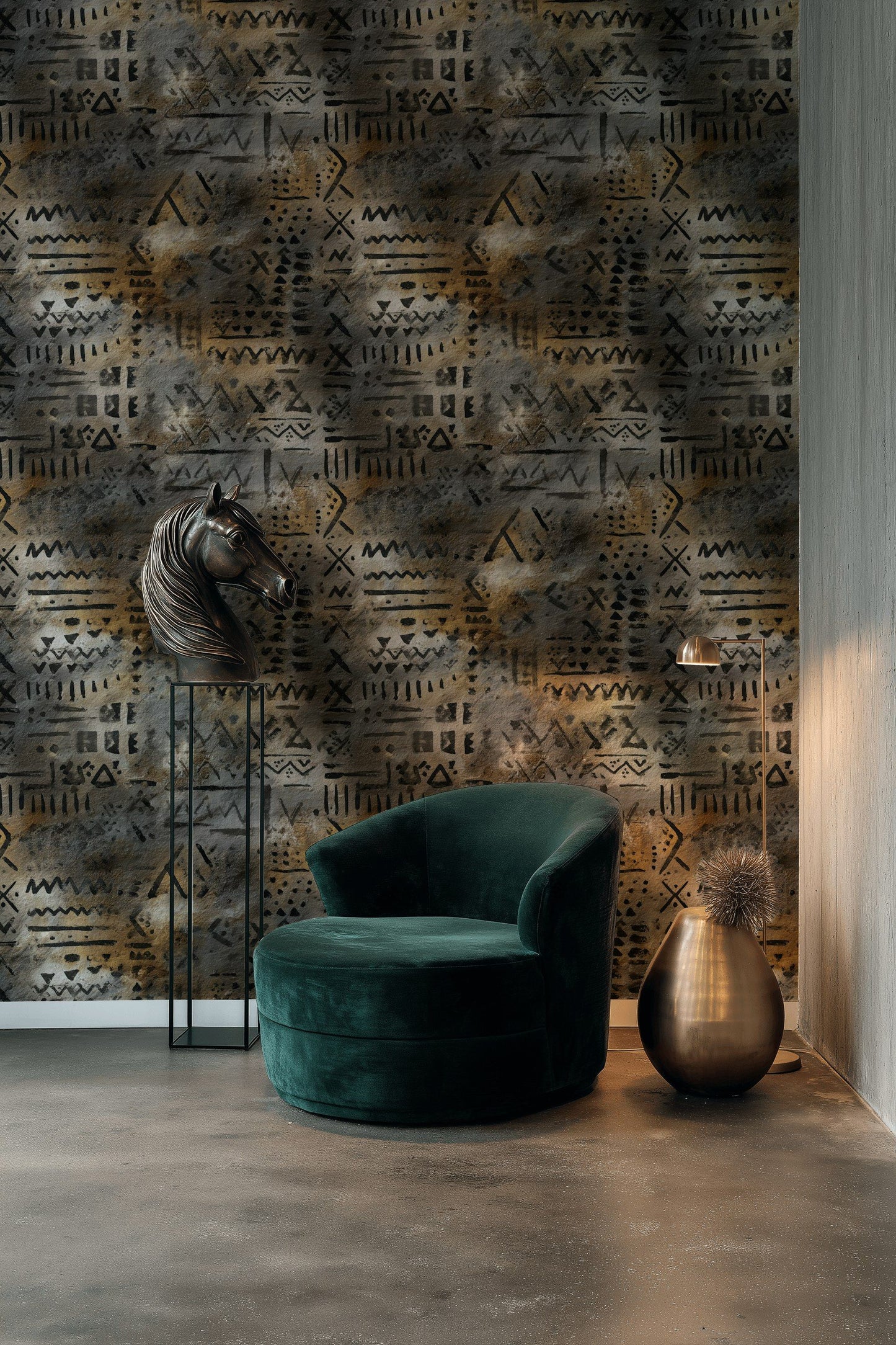 Tribal Mudcloth Wallpaper Earthy Removable Ethnic Wall Decor
