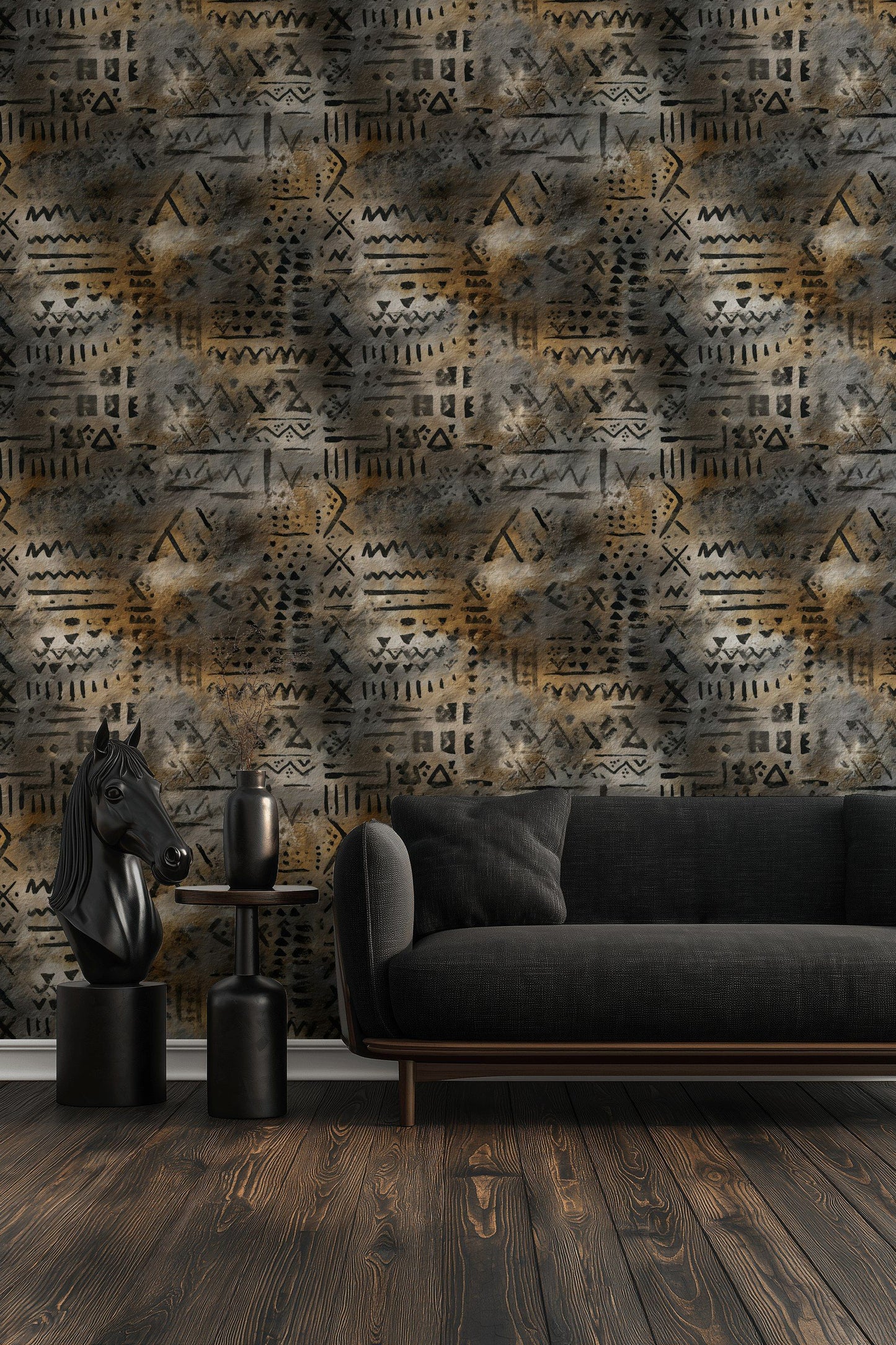 Tribal Mudcloth Wallpaper Earthy Removable Ethnic Wall Decor
