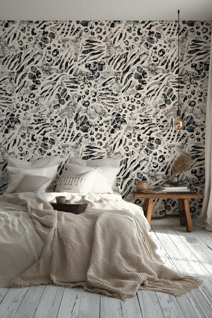 Monochrome Abstract Pattern Wallpaper