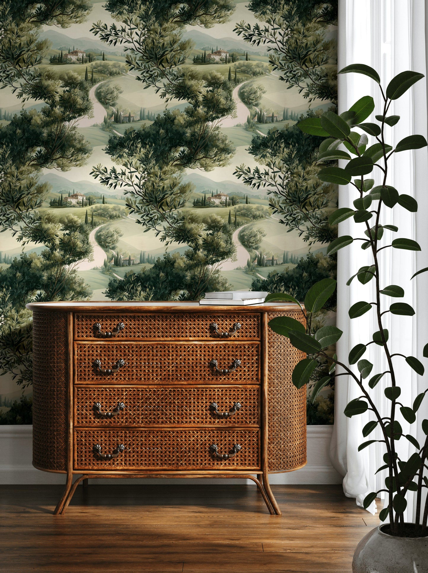 Tuscan Landscape Wallpaper Tuscany Italian Countryside Wall Mural
