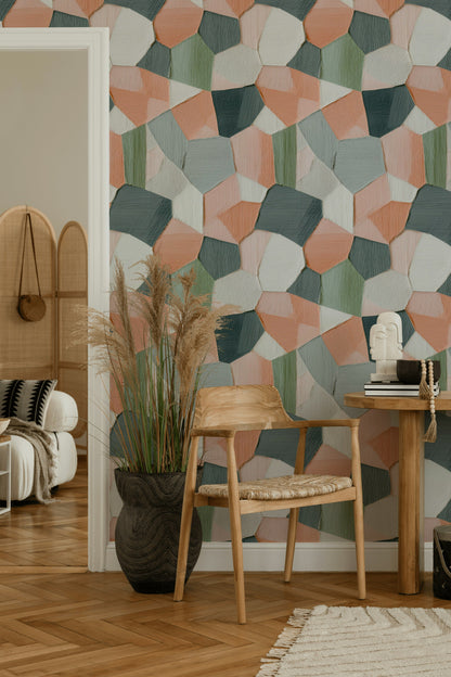 Pastel Geometric Pattern Wallpaper