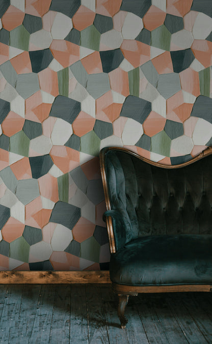 Pastel Geometric Pattern Wallpaper