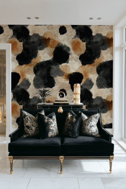 Earthy Tones Abstract Brushstroke Wallpaper