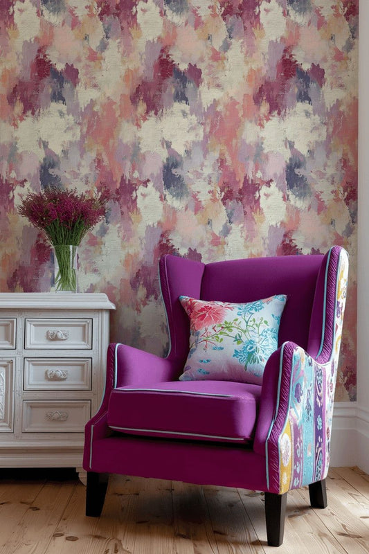 Abstract Wallpaper Pink Removable Wall Decor