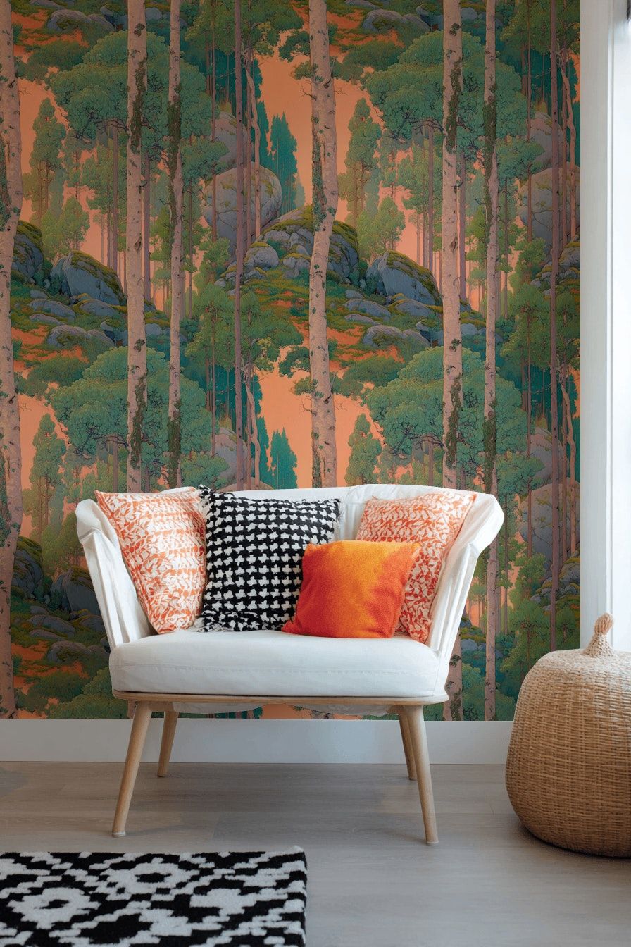 Forest Landscape Wallpaper Nature Woodland Wall Mural