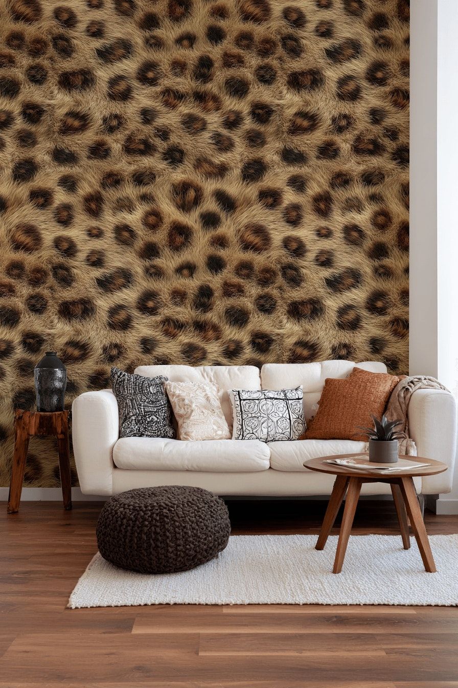 Leopard Print Wallpaper Animal Pattern Safari Wall Mural